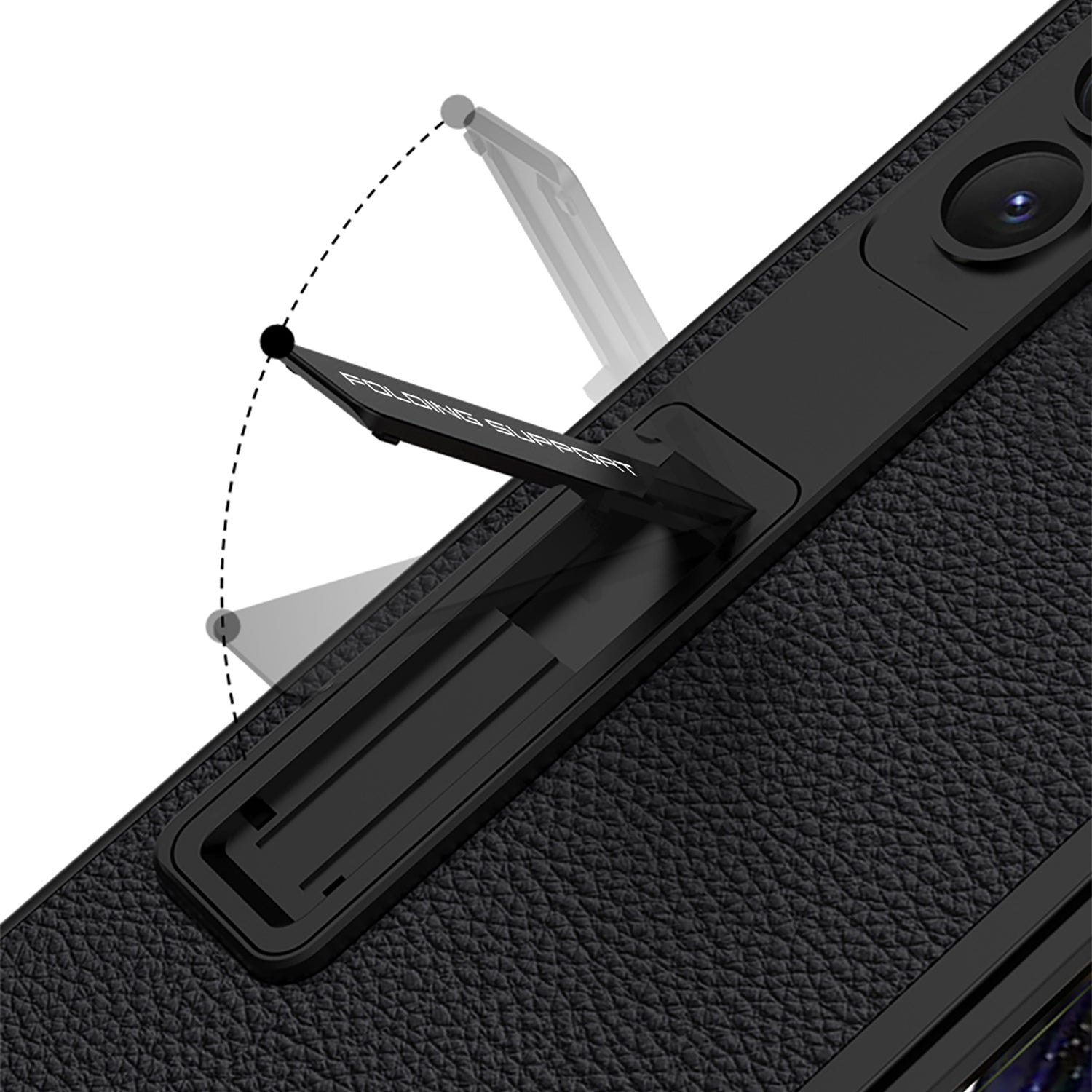 GKK For Samsung Galaxy Z Fold5 5G Electroplating Phone Case Hard PC PU Leather Kickstand Phone Cover with Tempered Glass Film GKK For Samsung Galaxy Z Fold5 5G Electroplating Phone Case Hard PC PU Leather Kickstand Phone Cover with Tempered Glass Film